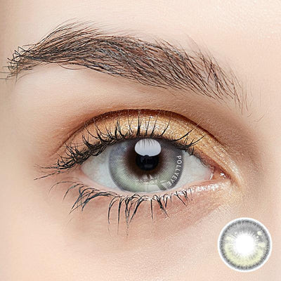 Pollyeye Pure Feeling Grey Colored Contact Lenses - POLLYEYE.COM