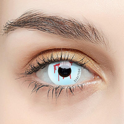 blind white contact lenses